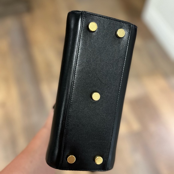 Saint Laurent Sac De Jour Nano Soft Black Leather Satchel Bag and Gold Hardware - Picture 7 of 8